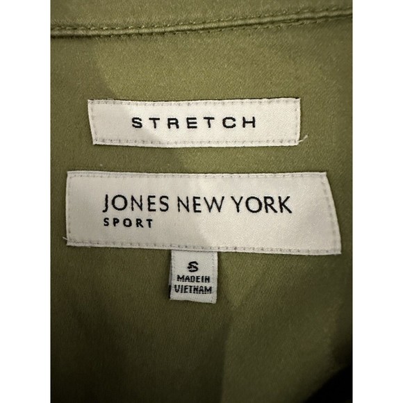 JONES NEW YORK Green Cotton Blend Stretch Button Front jacket blazer Size 6 EUC - Picture 4 of 7